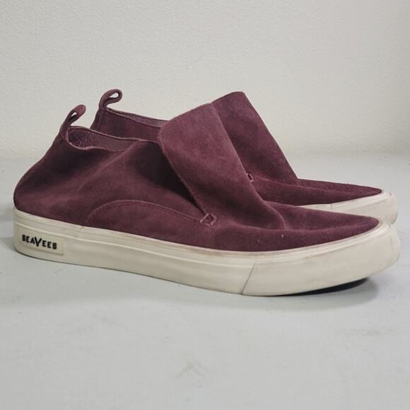 SeaVees Huntington Middie Shoes Mens Size 10 Suede Slip On Maroon Shoes Casual - Picture 1 of 11
